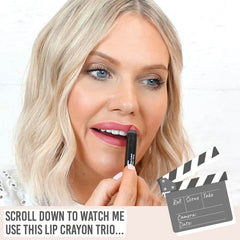Scroll down to watch the Lord & Berry Lipstick Crayon Trio video