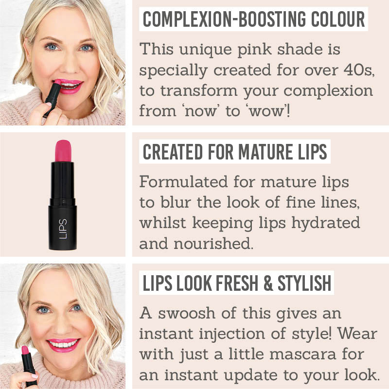 Rageism Beauty Matte Lipstick in Vivid Pink benefits
