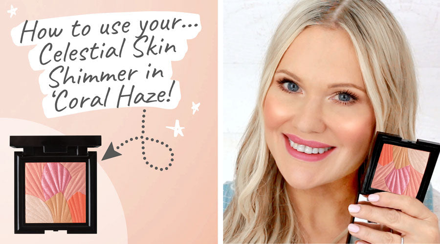 Mii Cosmetics - Celestial Skin Shimmer in 'Coral Haze'