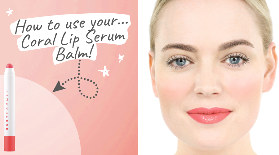 Ruby Hammer - Lip Serum Balm in 'Coral'