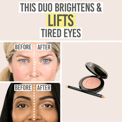 3 Custom Color Bright Eyed Duo before and after results on different skin tones