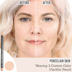3 Custom Color Lifting and Clarifying Pencil on Porcelain skin