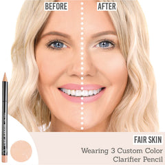3 Custom Color Lifting and Clarifying Pencil on fair skin
