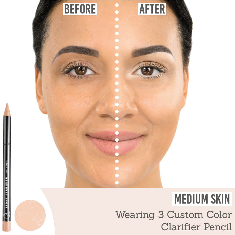 3 Custom Color Lifting and Clarifying Pencil on Medium skin