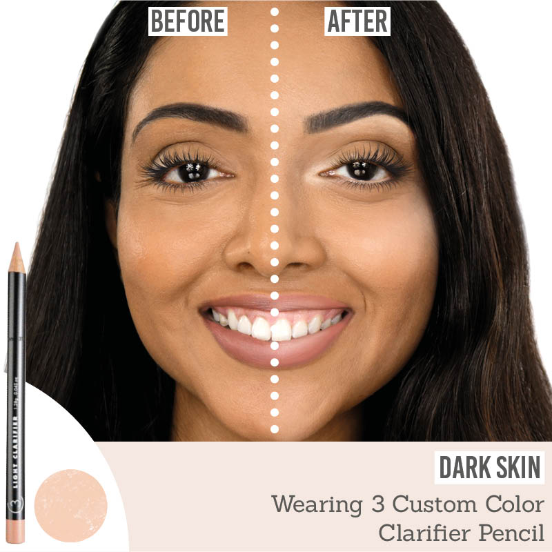 3 Custom Color Lifting and Clarifying Pencil on Dark skin