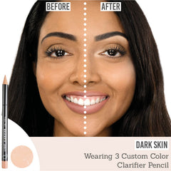 3 Custom Color Lifting and Clarifying Pencil on Dark skin