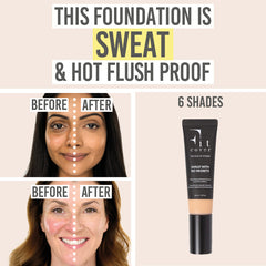 Fitcover Sweat-ready Mineral Infused Liquid Foundation available in 6 shades