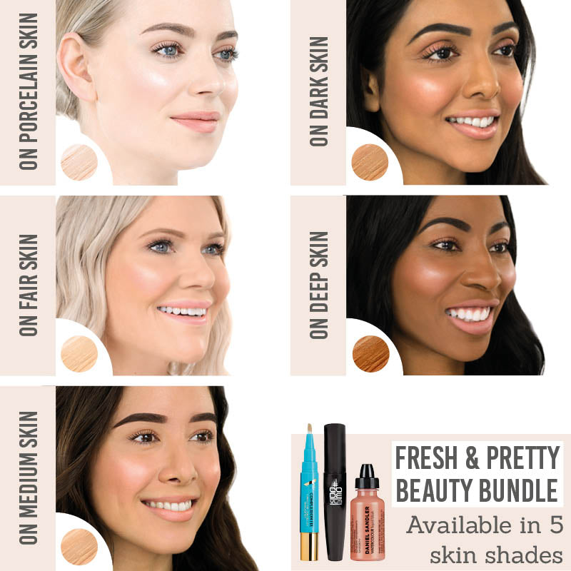 Fresh and Pretty Bundle on different skin tones
