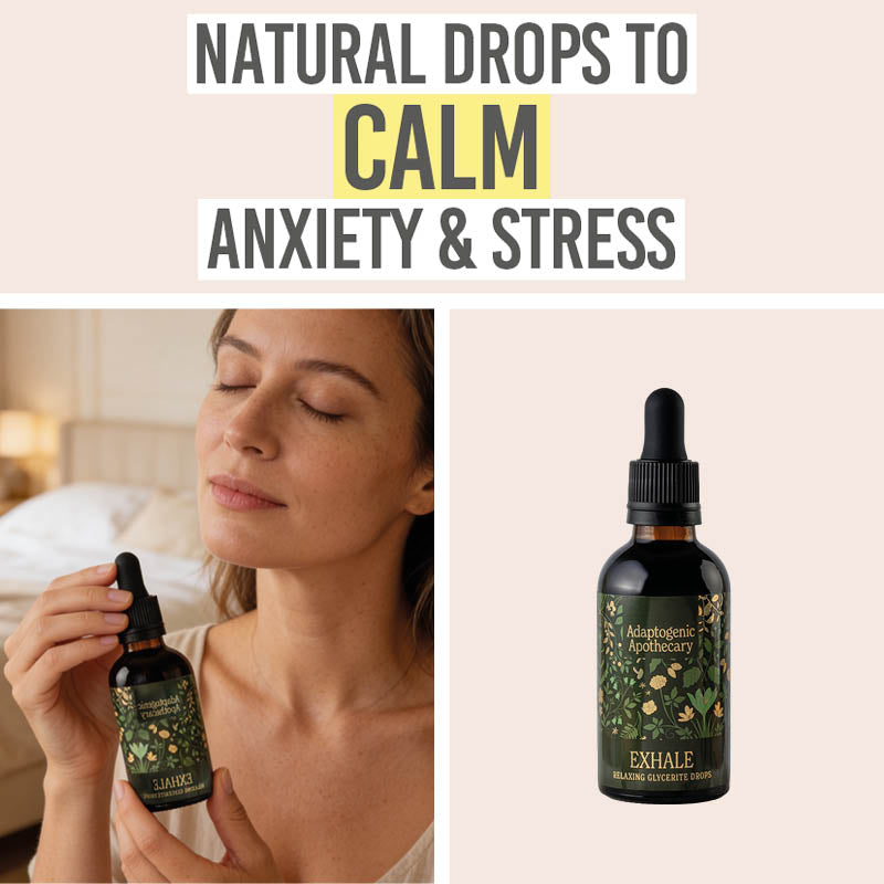 Adaptogenic Apothecary 'Exhale' Glycerite Drops - Beauty and the Boutique - Natural drops to calm anxiety & stress