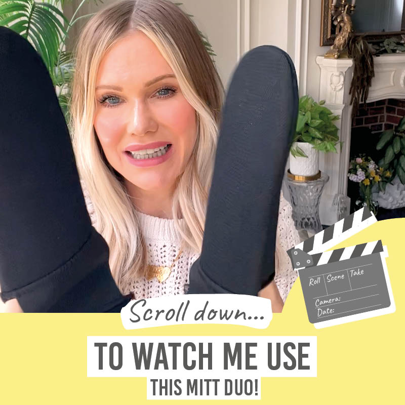 Scroll down to watch me use this Back and Body Tanning and Exfoliating Mitt Duo!