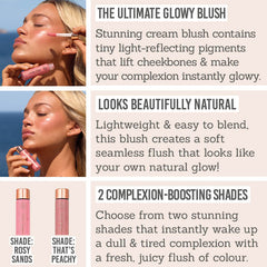 Bellamianta Cheek Kiss Liquid Blush - Key benefits - The ultimate glowy blush, looks beautifully natural, 2 complexion-boosting shades