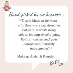 Bellamianta Cheek Kiss Liquid Blush - Hand-picked by Katie for creating a dewy, lit-from-within glow that instantly wakes up the complexion