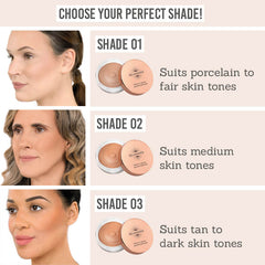 Bellamianta Dreamy Creamy Whipped Bronzer on different skin tones in shade 01, shade 02 & shade 03