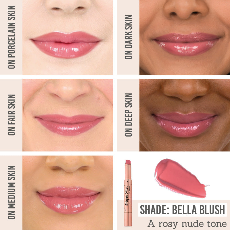 Bellamianta Magic Kiss Lip Balm in Bella Blush on all skin tones