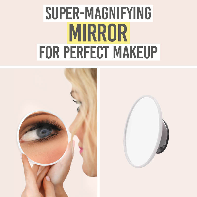 Katie holding the Bosign Detachable Magnifying Makeup Mirror
