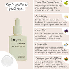 Brynn Green Plum Eye Illuminator - Key ingredients - Green plum extract, ectobright, bakuchiol, niacinamide, oriental botanical blend
