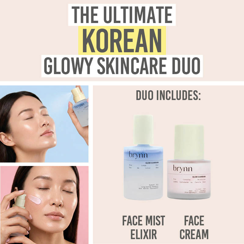 Brynn Pink Camellia Moisturiser & Blue Lotus Elixir Duo - Beauty and the Boutique - The ultimate Korean glowy skincare duo