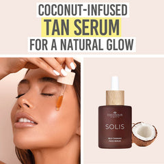 Cocosolis SOLIS Self-Tanning Face Serum - Beauty and the Boutique - Coconut-infused tan serum for a natural glow