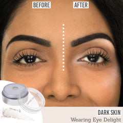 Daniel Sandler Eye Delight Ice before and after results on dark skin