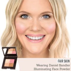 Daniel Sandler Illuminating Face Powder on fair skin