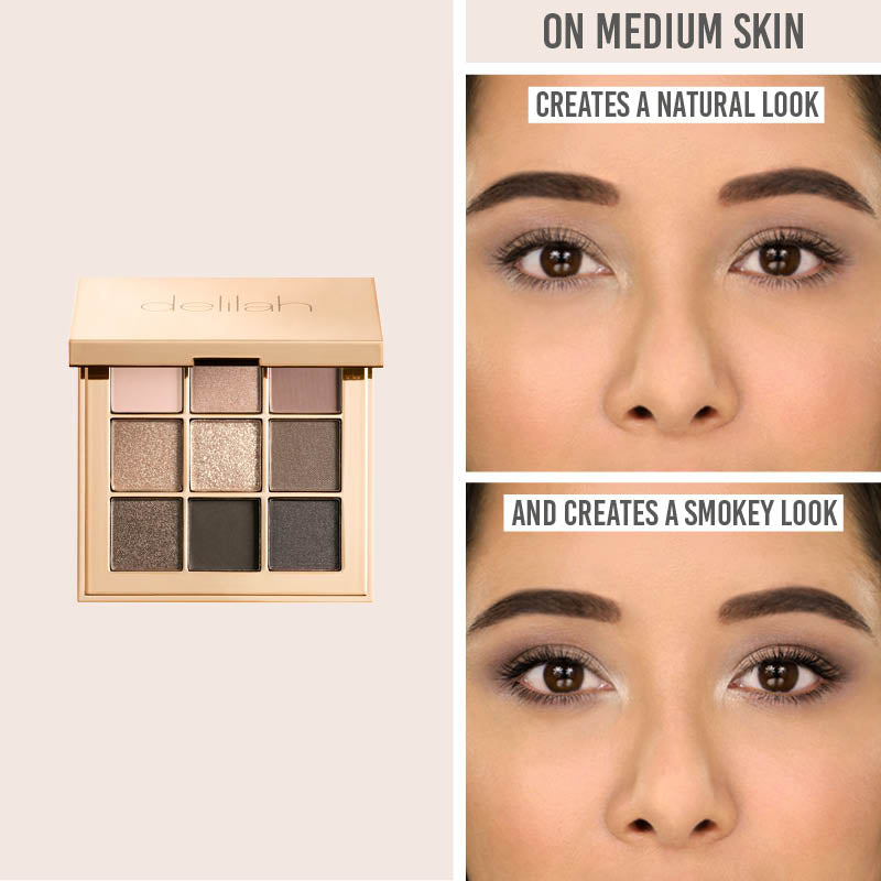 Delilah Smokey Eyeshadow Palette in Jezebel on medium skin