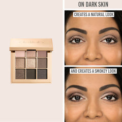 Delilah Smokey Eyeshadow Palette in Jezebel on dark skin