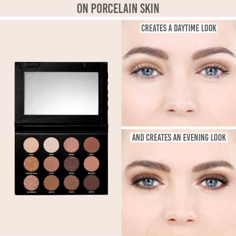 Doll Smash Expressionism Eyeshadow Palette on porcelain skin