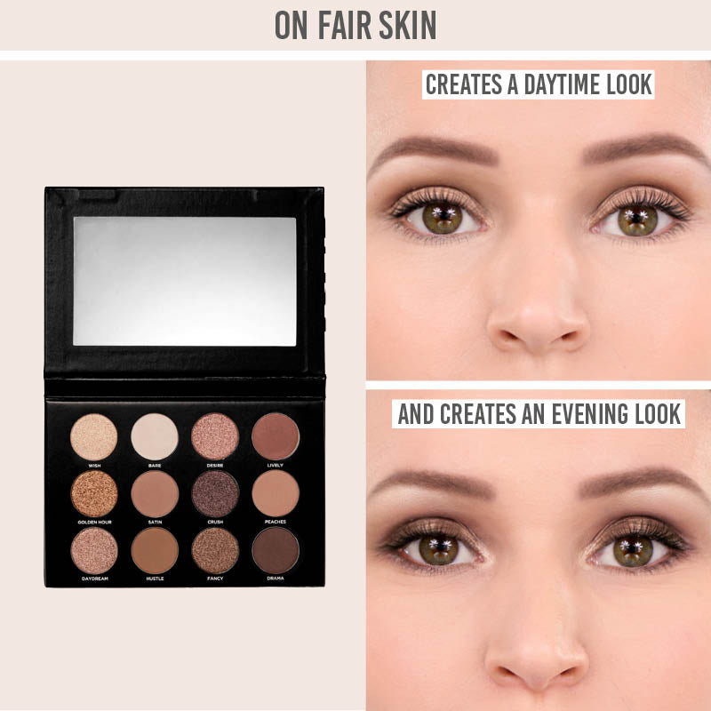 Doll Smash Expressionism Eyeshadow Palette on fair skin