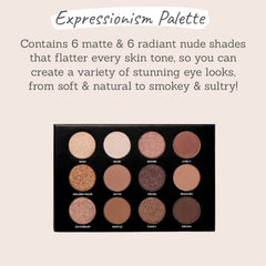 Doll Smash Expressionism Eyeshadow Palette contains 6 matte & 6 radiant nude shades