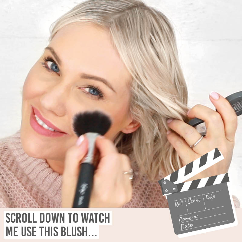 Scroll down to watch Katie use Dome Beauty English Rose Blush