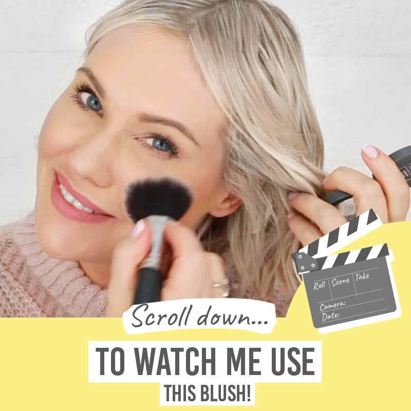 Scroll down to watch Katie use Dome Beauty English Rose Blush