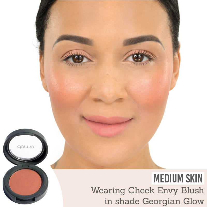 Dome Beauty Cheek Envy Blush in Georgian Glow on medium skin