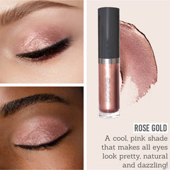 Dome Beauty Eye Jewels 24Hr Cream Eye Shadow shade Rose Gold results on different skin tones