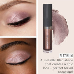 Dome Beauty Eye Jewels 24Hr Cream Eye Shadow shade Platinum results on different skin tones