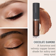 Dome Beauty Eye Jewels 24Hr Cream Eye Shadow shade Chocolate Diamond results on different skin tones