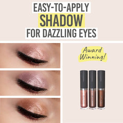 Award winning Dome Beauty Eye Jewels 24Hr Cream Eye Shadow results from all three shades