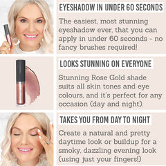 Benefits of Eye Jewels 24HR Cream Eyeshadow in Rose Gold