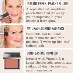 Doucce Cheek Blush in shade 'Feeling You' Key benefits - Instant fresh, peach flush, natural-looking radiance, long-lasting comfort