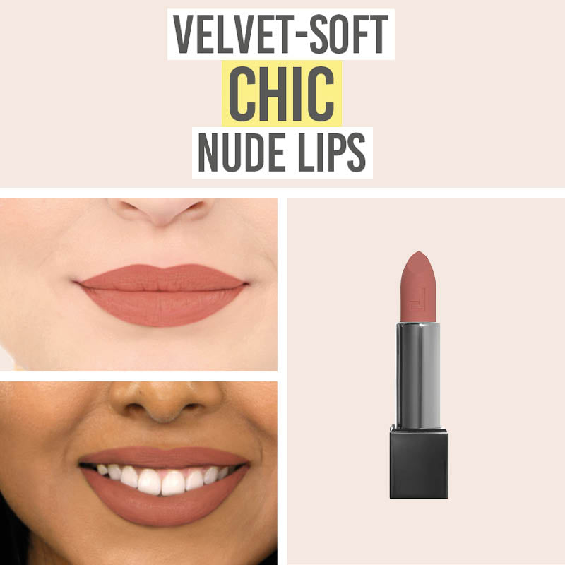 Doucce Matte Temptation Lipstick in shade 'Follow Me' - Beauty and the Boutique - Velvet-soft chic nude lips