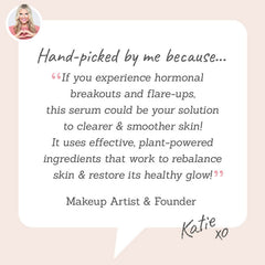 Earth Harbor Samphire Biotic Perfecting Serum - hand-picked by Makeup Artist Katie for its ability to calm breakouts and reduce redness in hormonal flare-ups