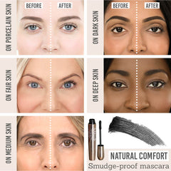 Emani Healthy Lash Mascara before and after results on different skin tones