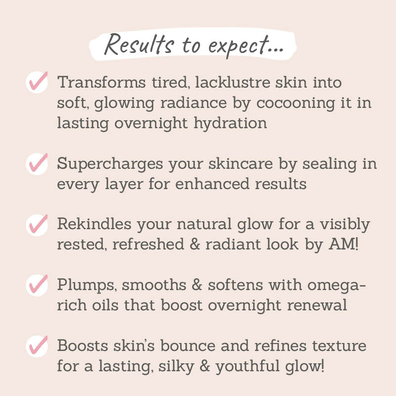 Results to Expect: Transforms tired, lacklustre skin, hydrates skin, supercharges your skincare, makes skin glow, softens & smooths skin for a youthful glow