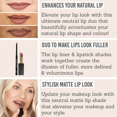 Benefits of Eye of Horus Matte Rose Lipstick and Deep Nude Lip Liner Duo