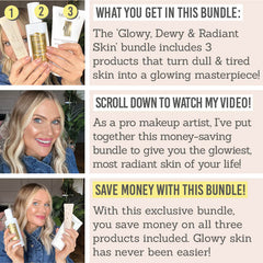 Glowy, Dewy and Radiant Skin Bundle Key Benefits - What you get in this bundle, scroll down to watch my video, save money with this bundle