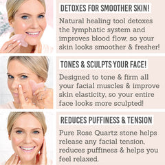 Gua Sha - Key Benefits: detoxes for smoother skin, tones & sculpts your face reduces puffiness & tension