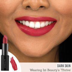 IZI Beauty Empowered Lipstick in Thrive on dark skin