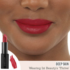 IZI Beauty Empowered Lipstick in Thrive on deep skin