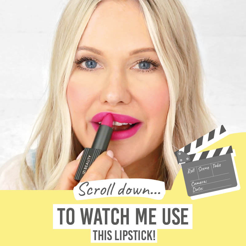 Scroll down to watch me use Izi Beauty Empowered Lipstick in 'Unleash'