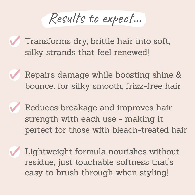 Keranique Follicle Strengthening Deep Hair Repair Mask results to expect - transforms dry brittle hair, reduces breakage, nourishes hair, gives hair shine and bounce