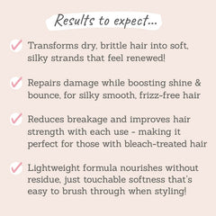 Keranique Follicle Strengthening Deep Hair Repair Mask results to expect - transforms dry brittle hair, reduces breakage, nourishes hair, gives hair shine and bounce